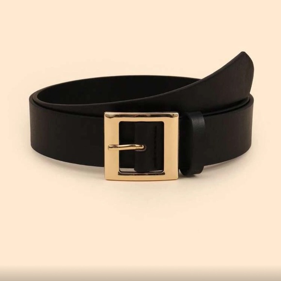 3 Vegan Leather high waist belts dress gold hardware - Picture 6 of 15